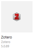 Screenshot of Zotero icon in Software Center.           